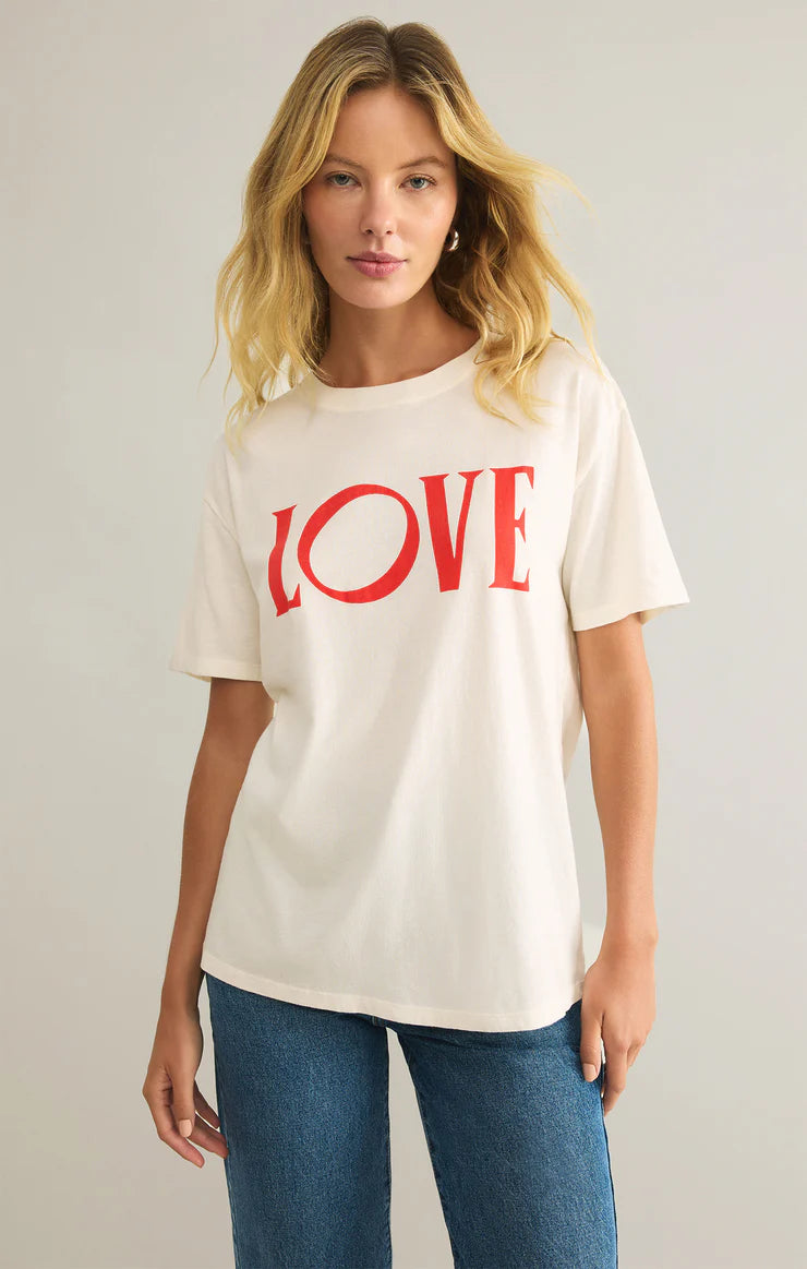 Big Love Boyfriend Tee - Sea Salt