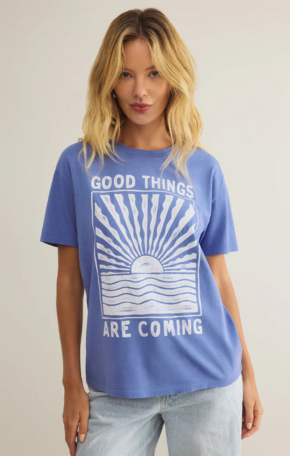 Good Things Boyfriend Tee - Sky Blue