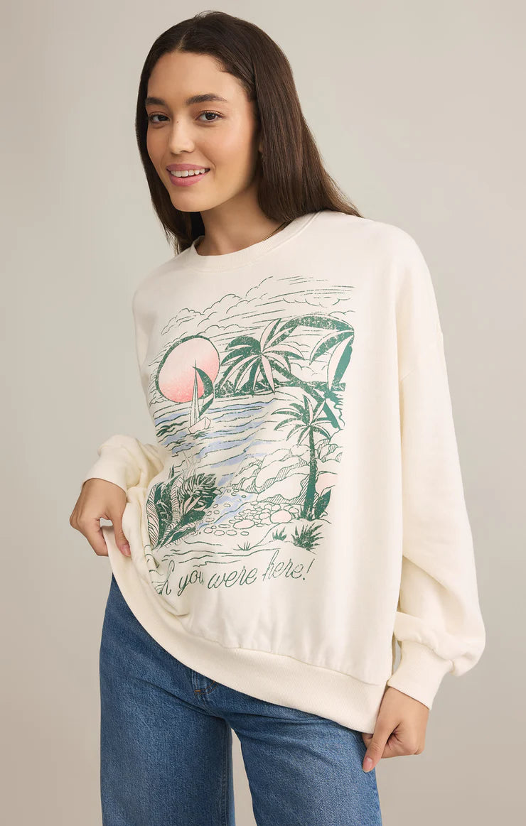 Wishes Sunday Sweatshirt - Sea Salt