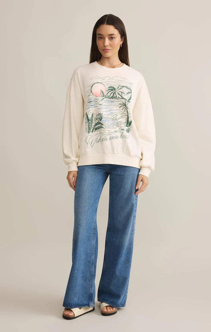 Wishes Sunday Sweatshirt - Sea Salt