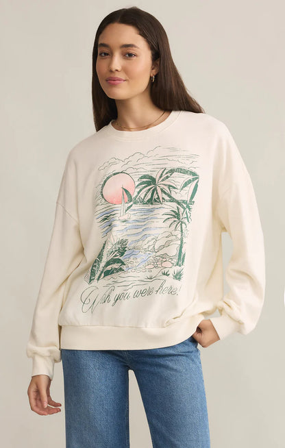 Wishes Sunday Sweatshirt - Sea Salt