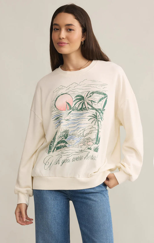 Wishes Sunday Sweatshirt - Sea Salt