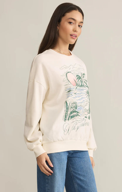 Wishes Sunday Sweatshirt - Sea Salt