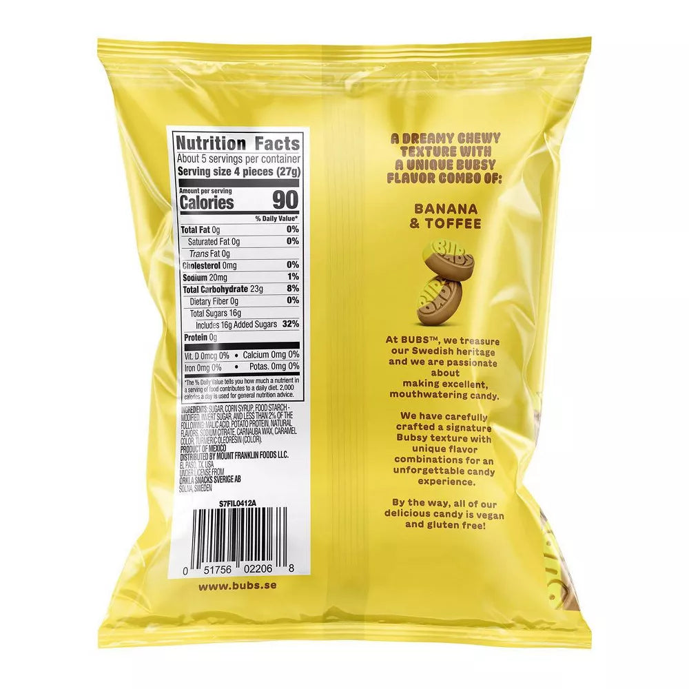 BUBS Swedish Candy Banana Toffee - 5.5oz