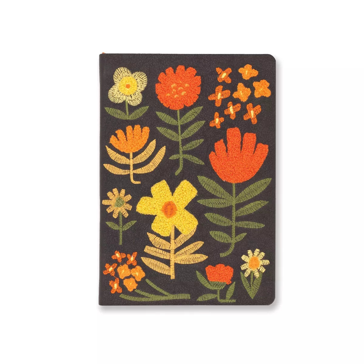 Chunky Flowers Embroidered Notebook