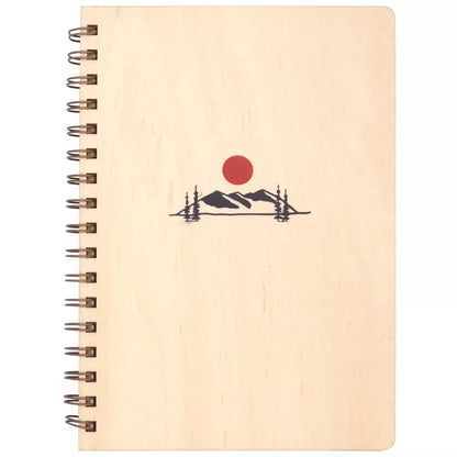 Mountain Sunrise Wood Notebook