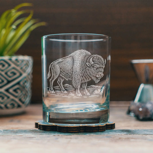 Bison Drinking Glass