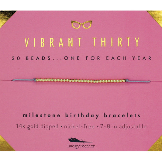 Vibrant Thirty Milestone Bracelet