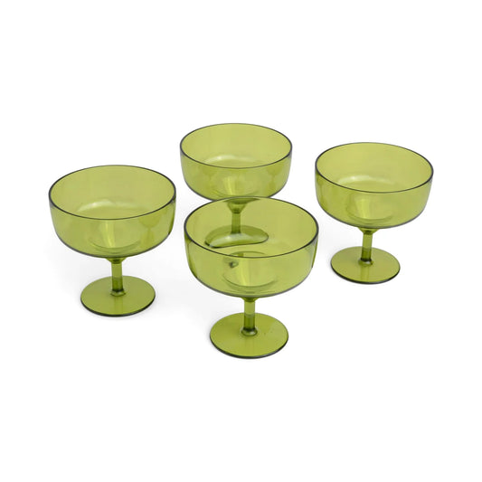 The Rue Margarita Glass - Set of 4 - Olive
