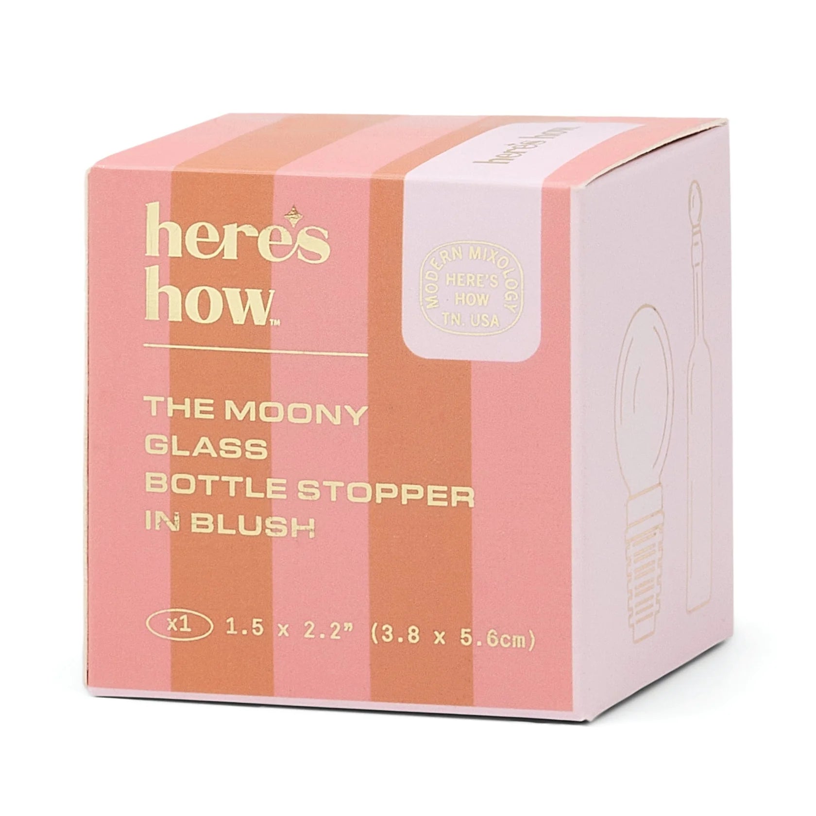 The Moony Glass Bottle Stopper BLUSH