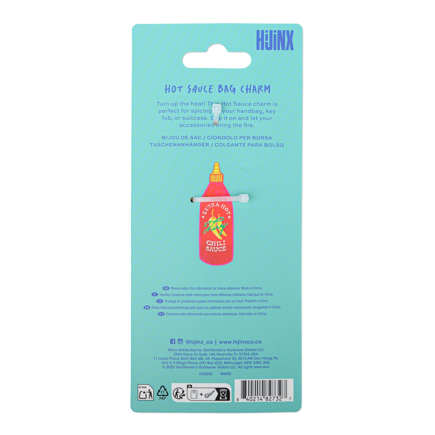 Bag Charm - Hot Sauce