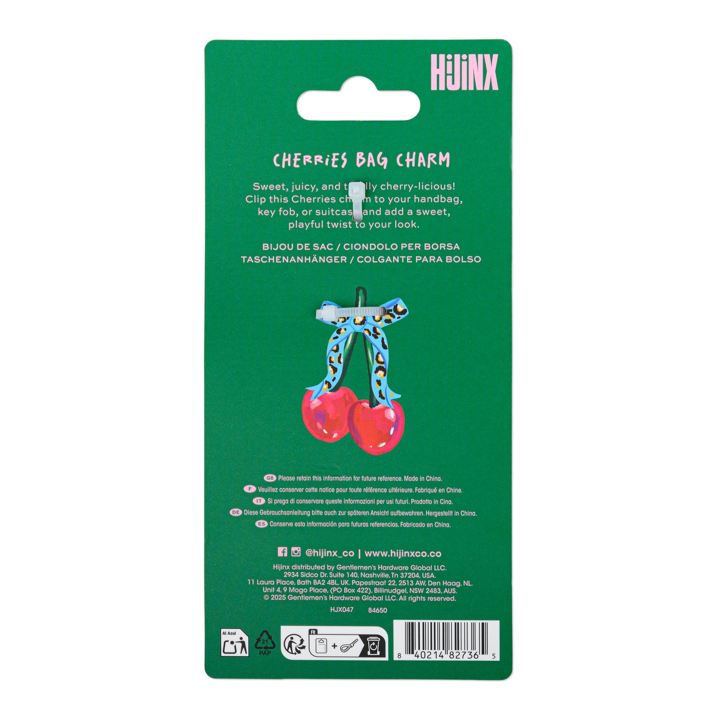 Bag Charm - Cherries