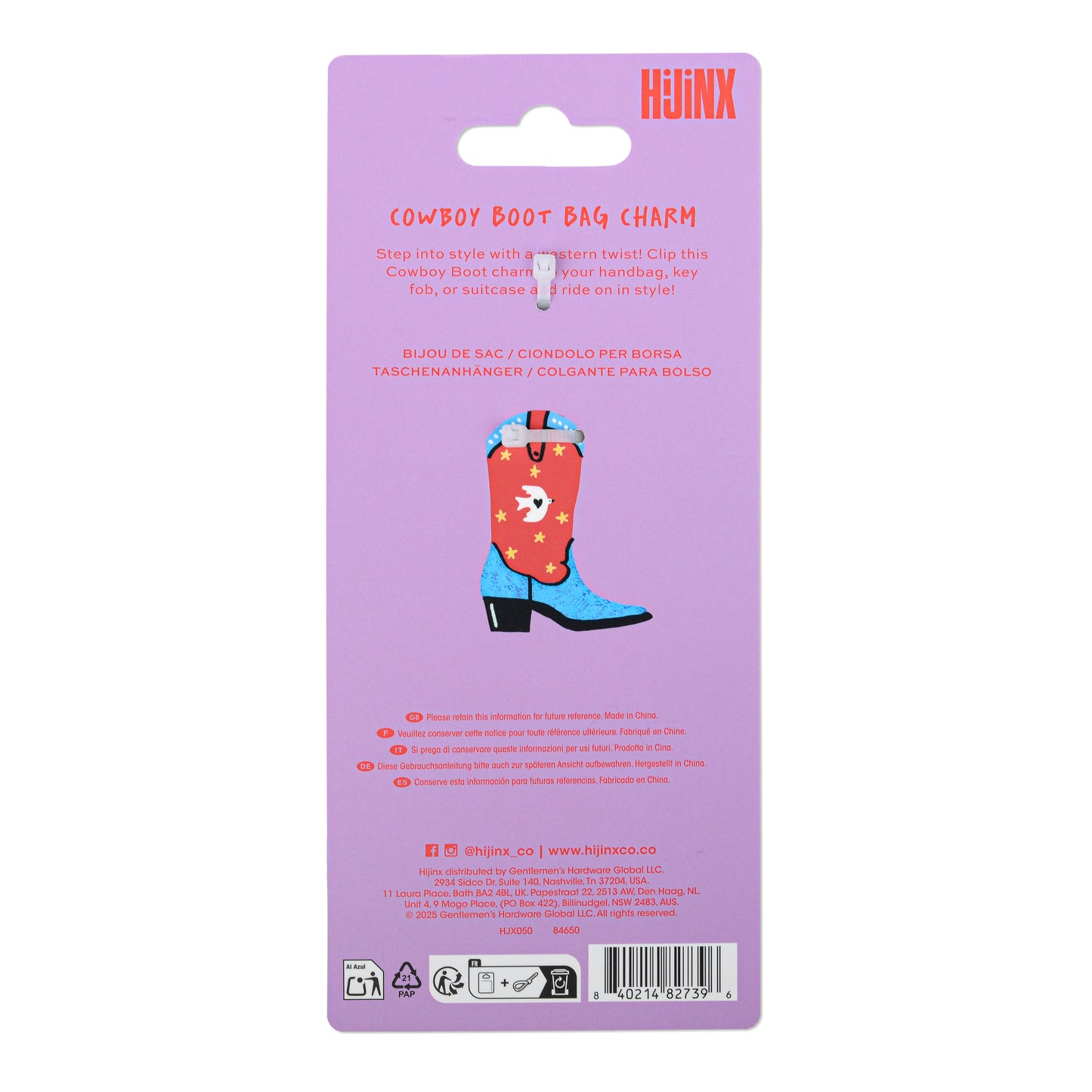 Bag Charm - Cowboy Boot
