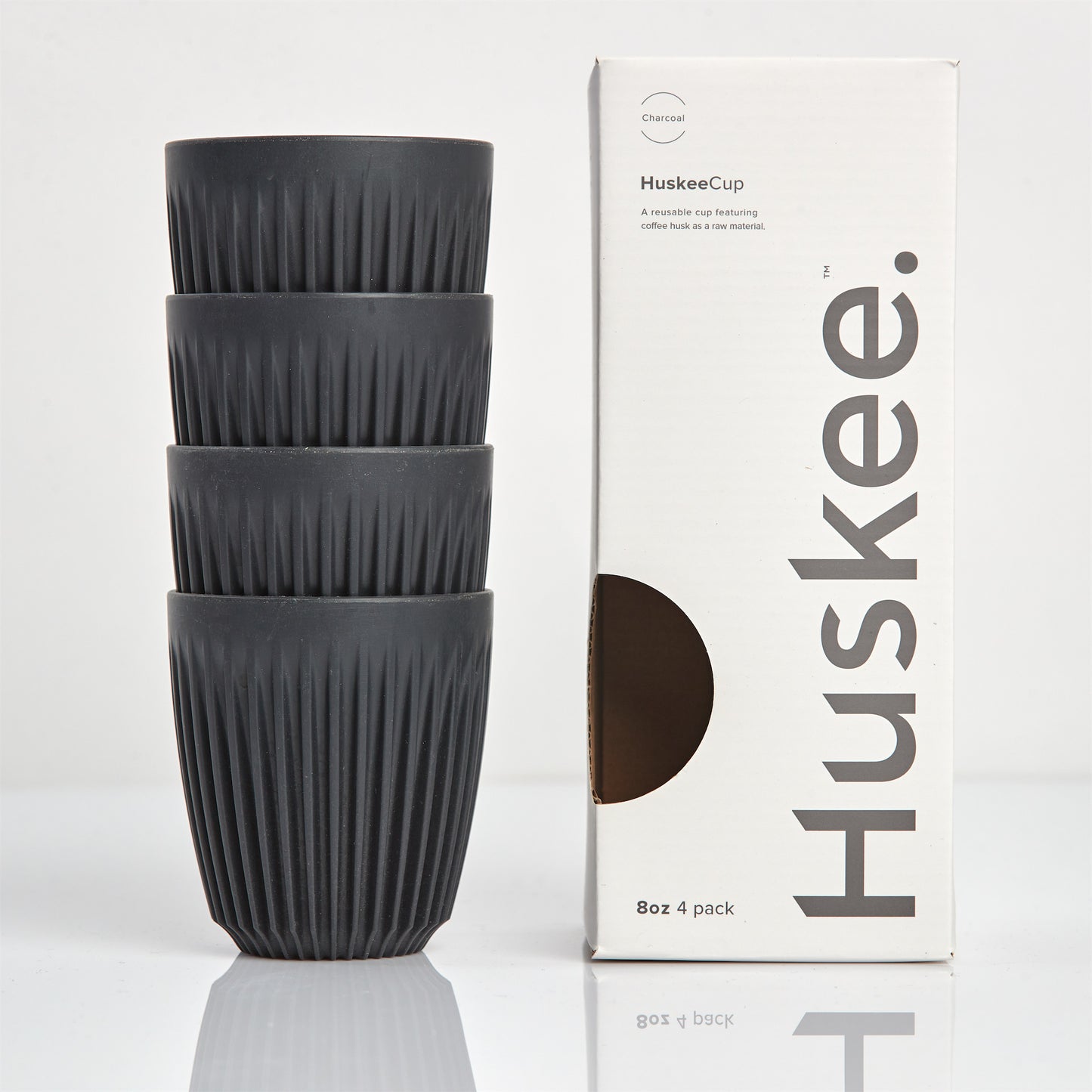 8oz 4-Pack Husk Cup - Charcoal