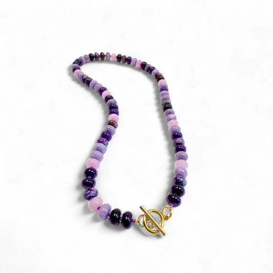 Bold Stone Necklace - Lavender Haze