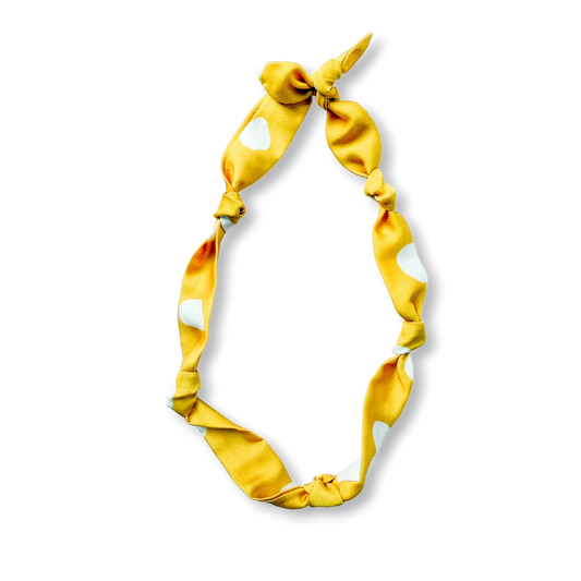 Silk Scarf Necklace - Swiss Dot