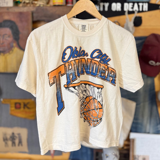Cropped Okla City Net Tee - Ivory