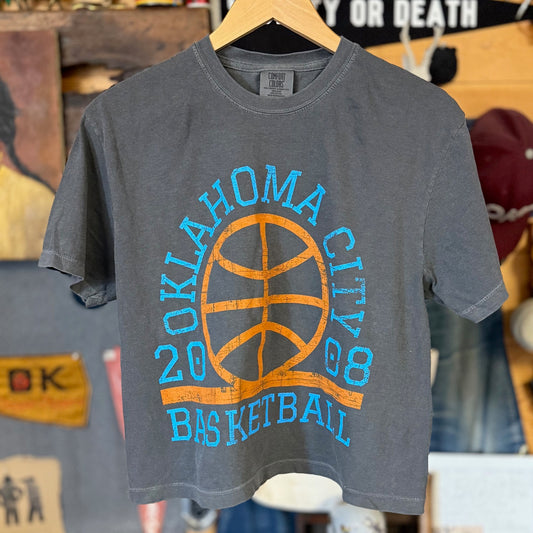 Cropped OKC Arch Tee - Pepper