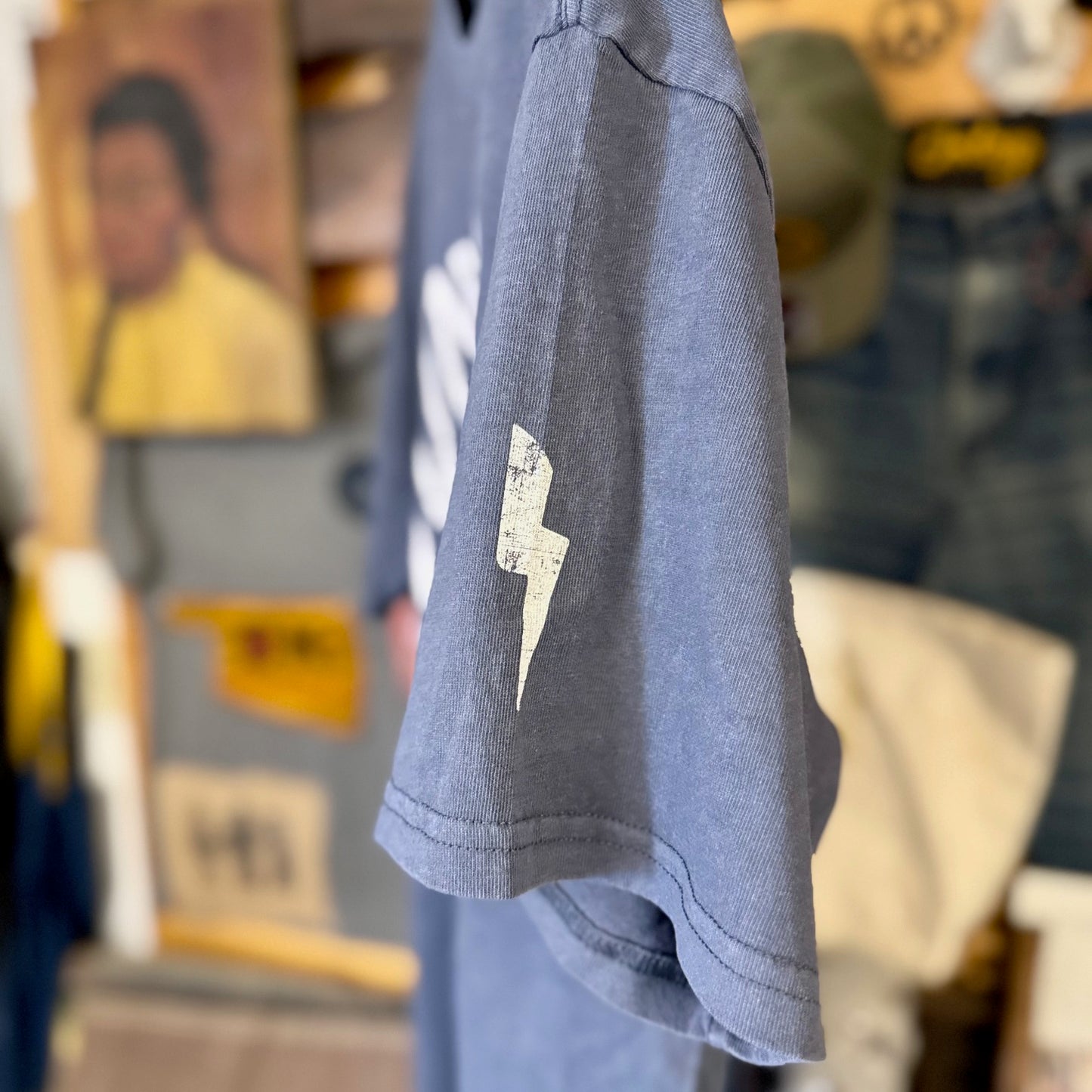 Thunder Skull Tee - Faded Indigo