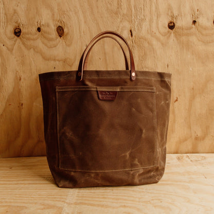 Coal Tote - Waxed Brush Brown