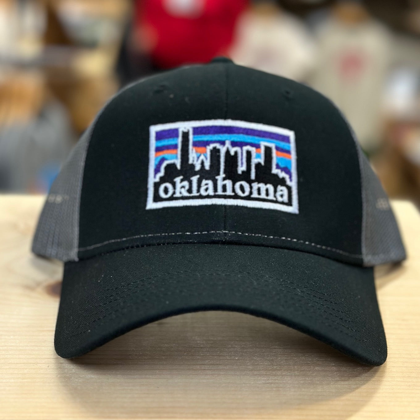 Oklahoma Skyline Hat - Black/Gray