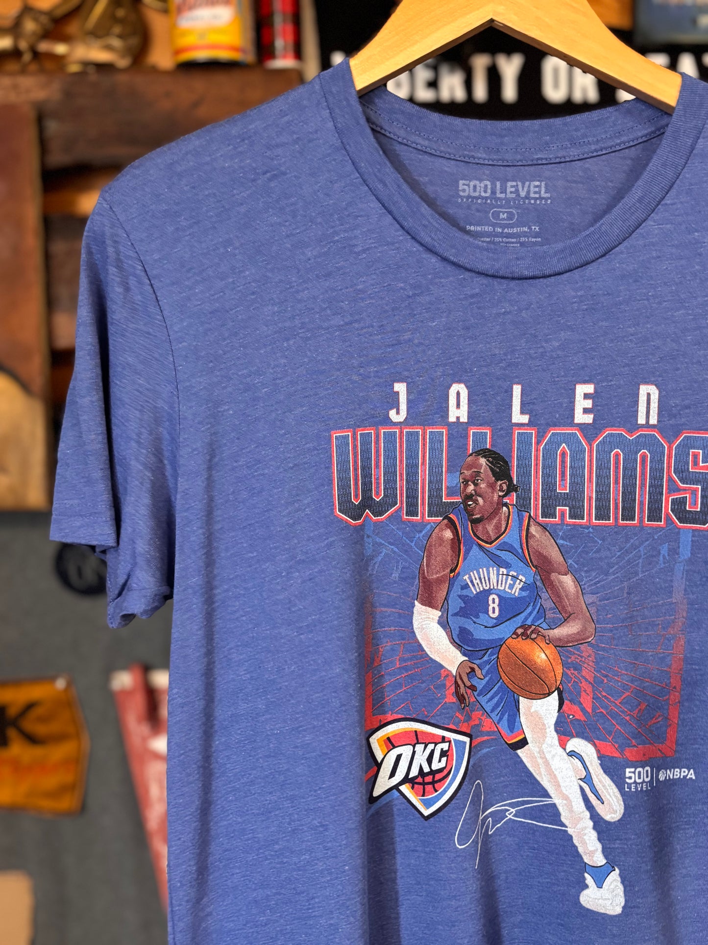 Jalen OKC Thunder Shattered Tee - Tri Royal