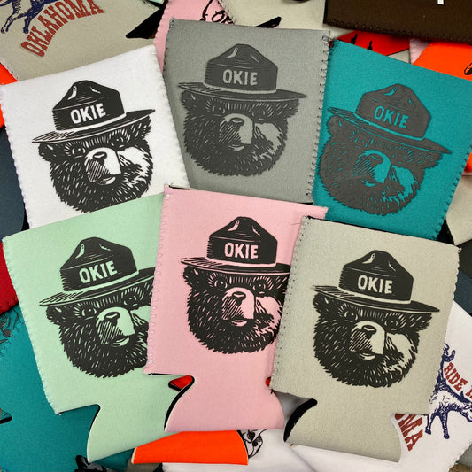 Okie the Bear Koozie