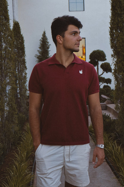 OU Crimson Vintage Sweater Polo