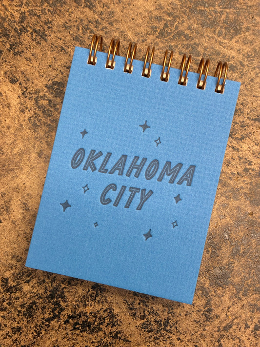 Oklahoma City Mini Jotter Notebook - Bluebird