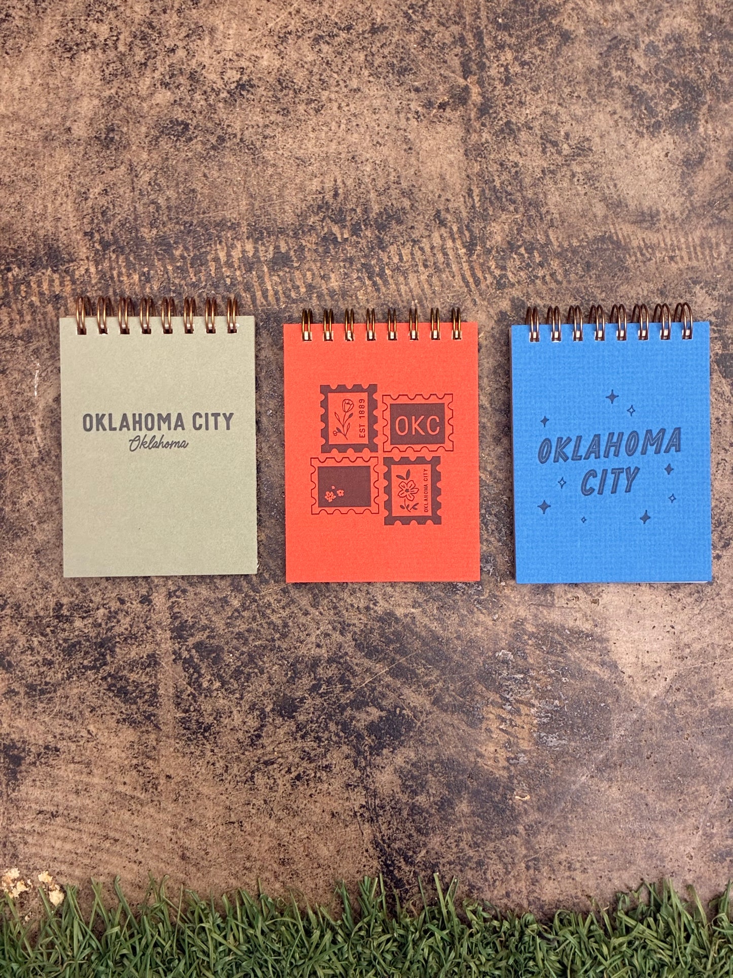 Oklahoma City Mini Jotter Notebook - Sage