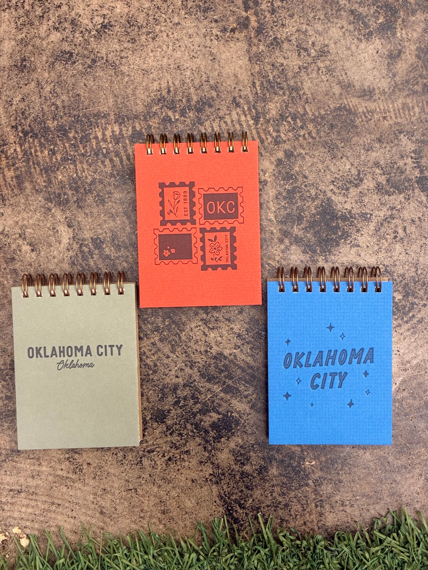 Oklahoma City Mini Jotter Notebook - Sage