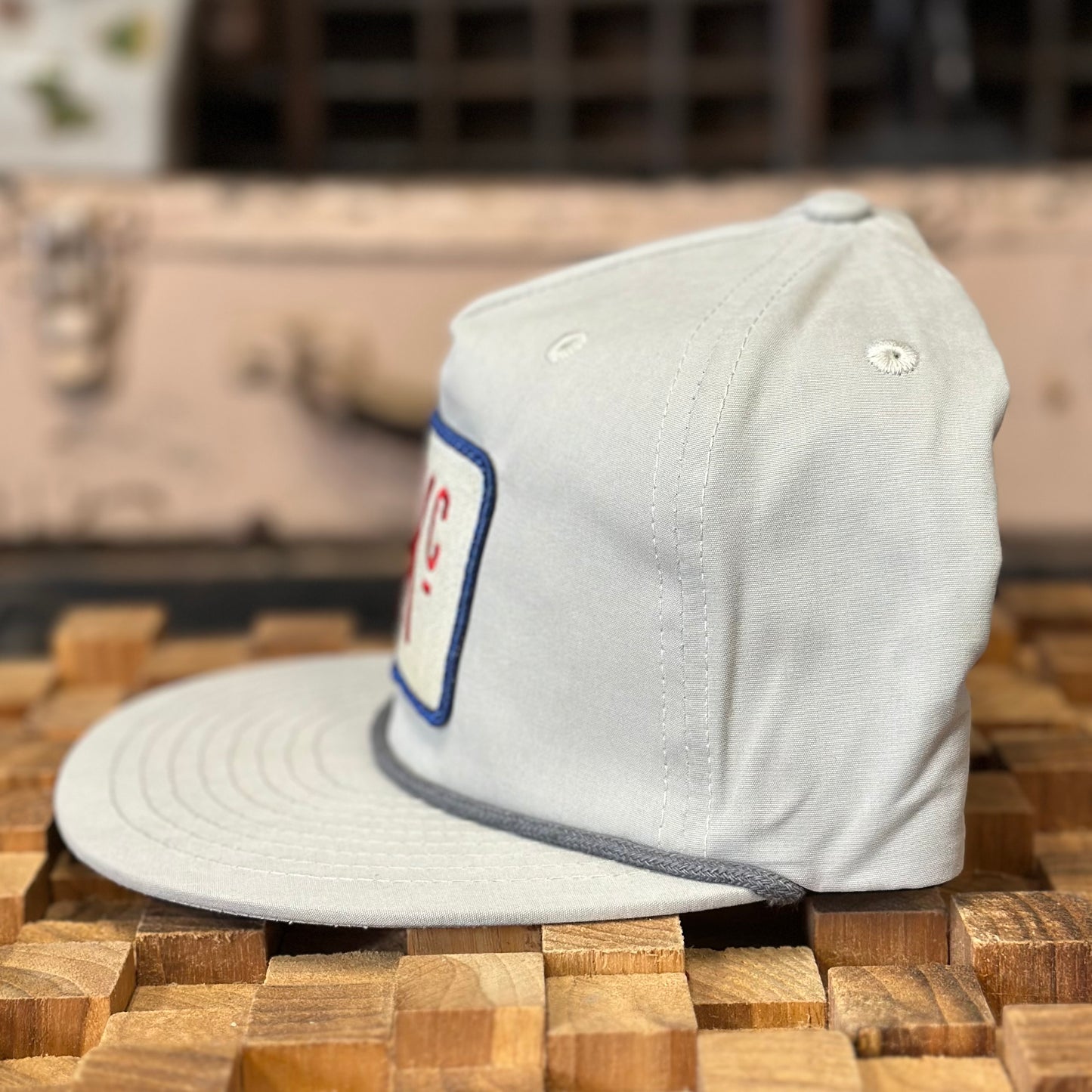 OKc Hat -  Light Grey Rope hat