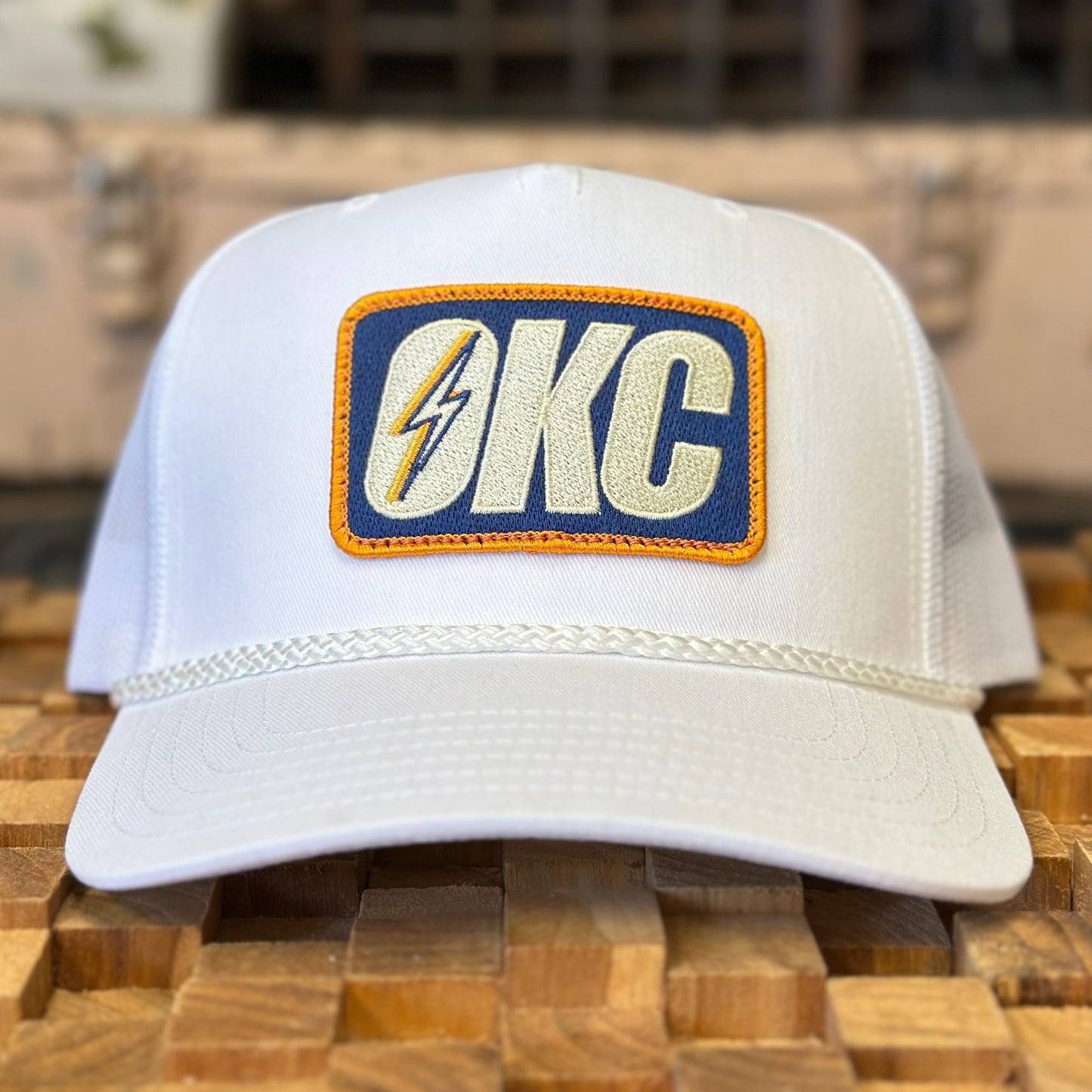 OKC Bolt Patch Trucker Hat - White