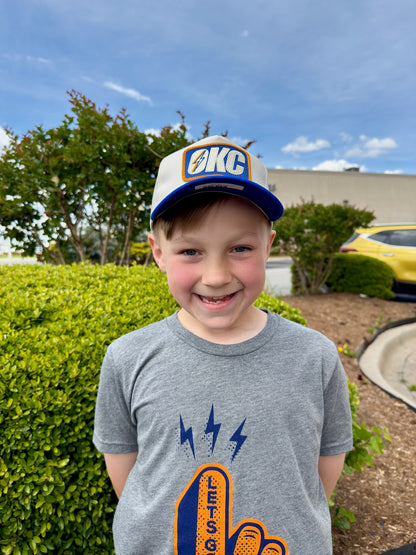 Youth OKC Bolt Hat - Royal Blue/Cream
