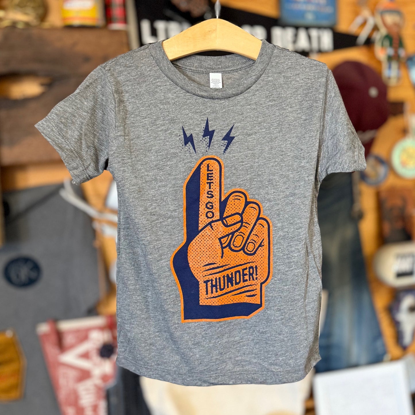 Kids Thunder Foam Finger Tee - Grey Triblend