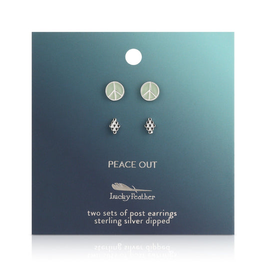 Peace Out Earring Set