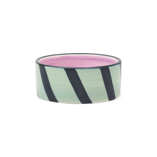 The Izzy Wine Coaster - Blue & Green Stripe