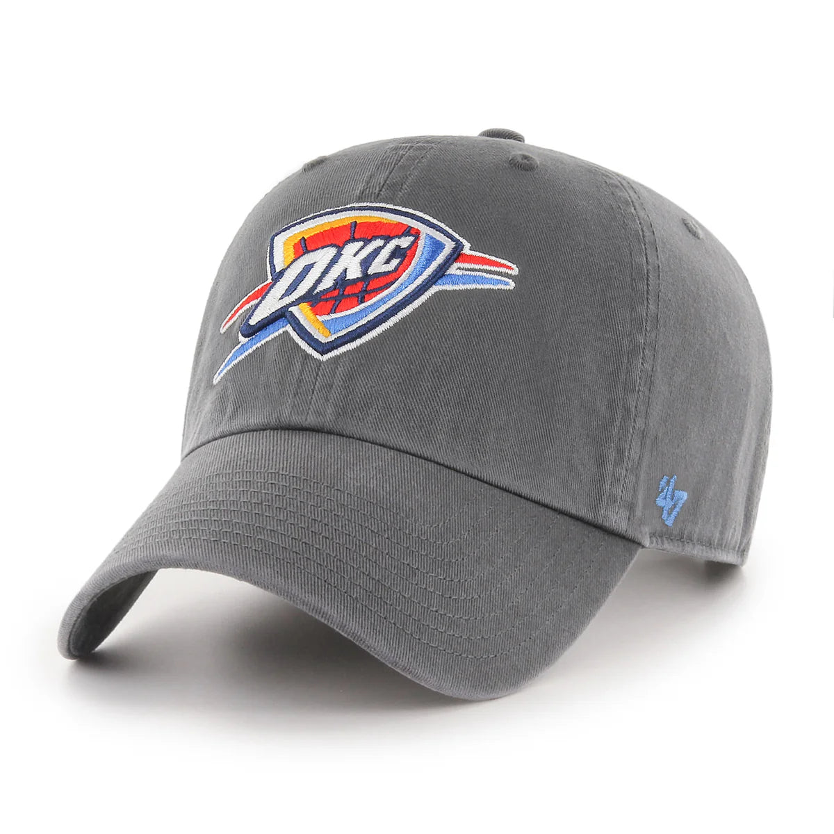 OKC Thunder Logo 47 Clean Up Hat - Charcoal