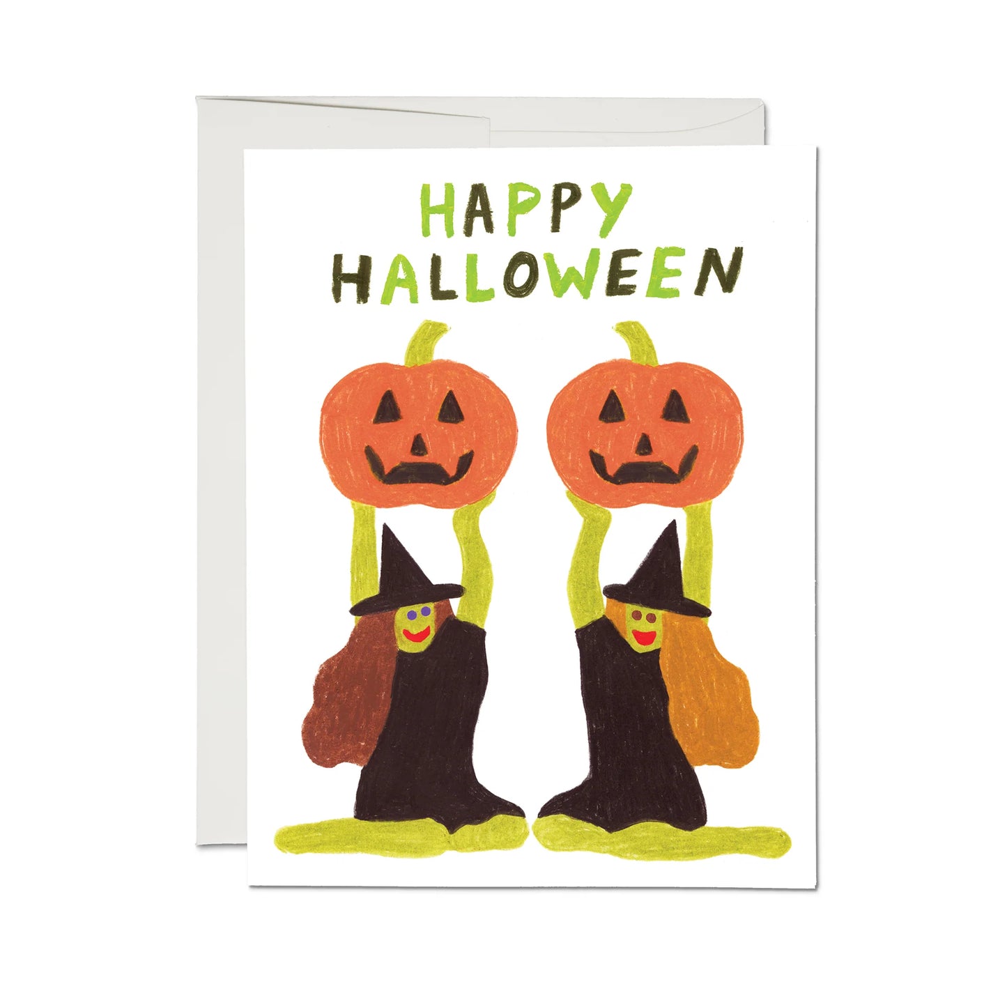 Halloween Witches Greeting Card