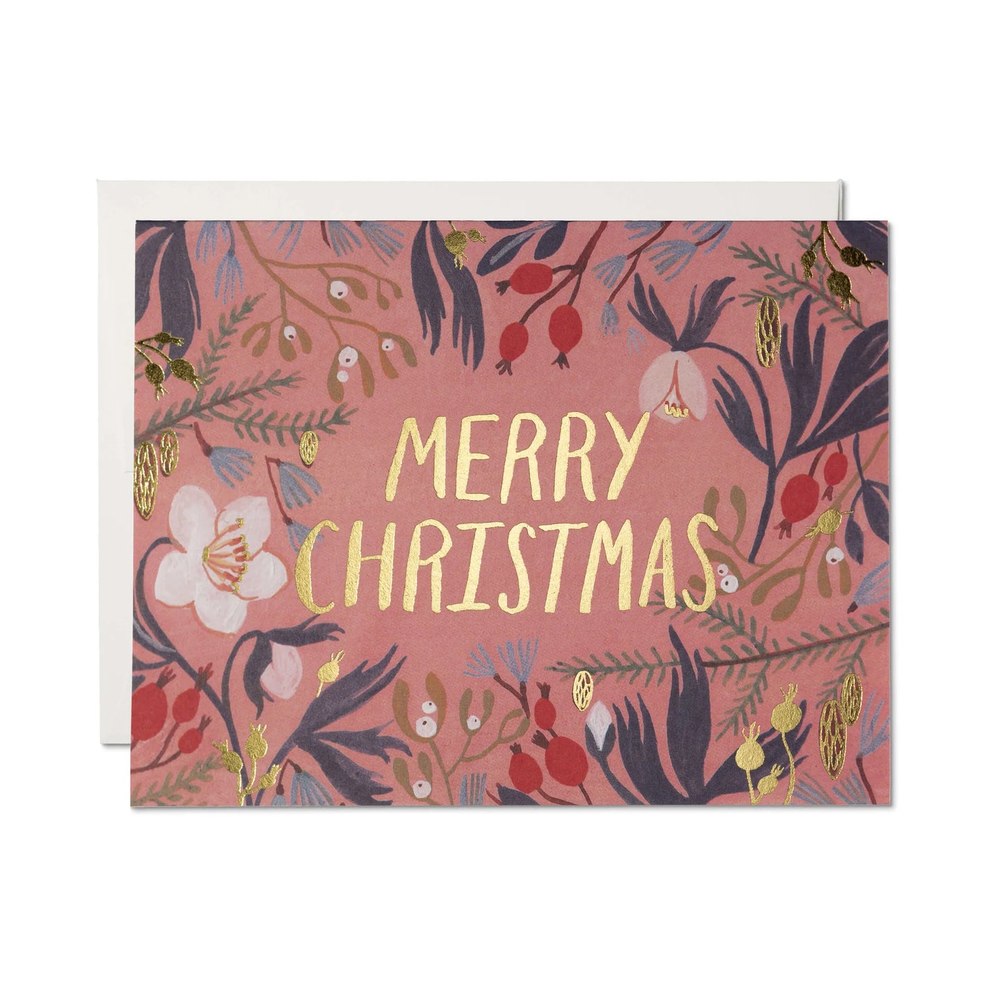 Christmas Flowers Greeting Card