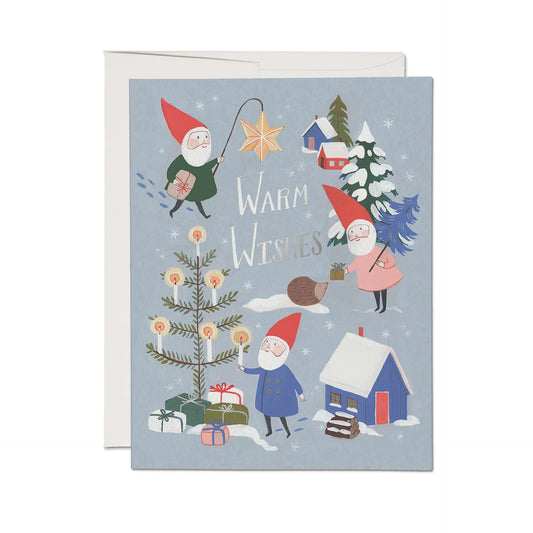 Holiday Gnomes Greeting Card