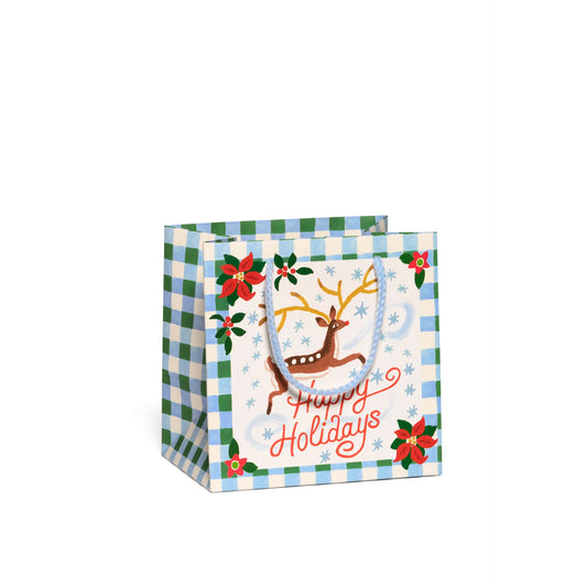 Holiday Reindeer Gift Bag - Small