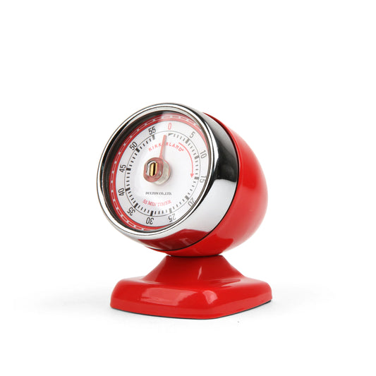Vintage Streamline Kitchen Timer - Red