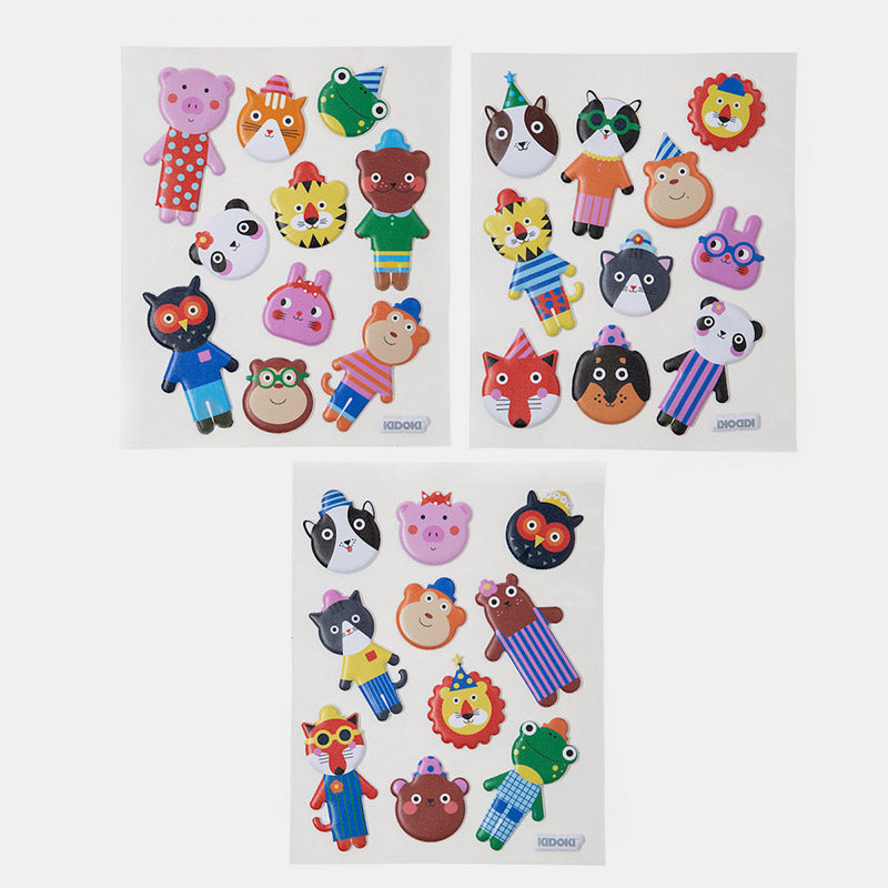 Kidoki Animal Puffy Stickers