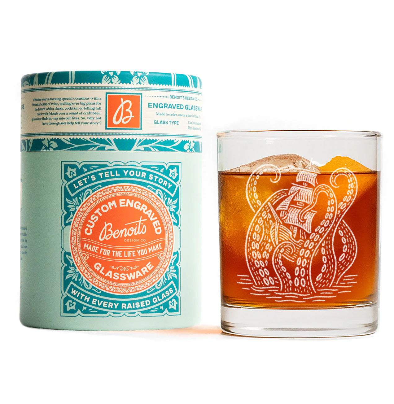 Kraken Octopus Drinking Glass