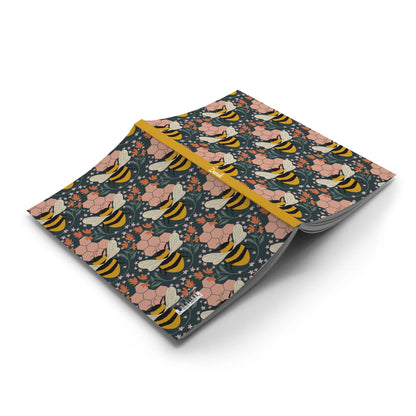 Honeycomb Bee Layflat Notebook