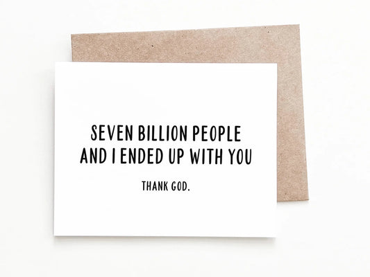 Seven Billion Anniversary Card