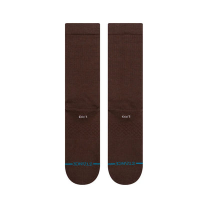 Icon Crew Socks - Brown - LG