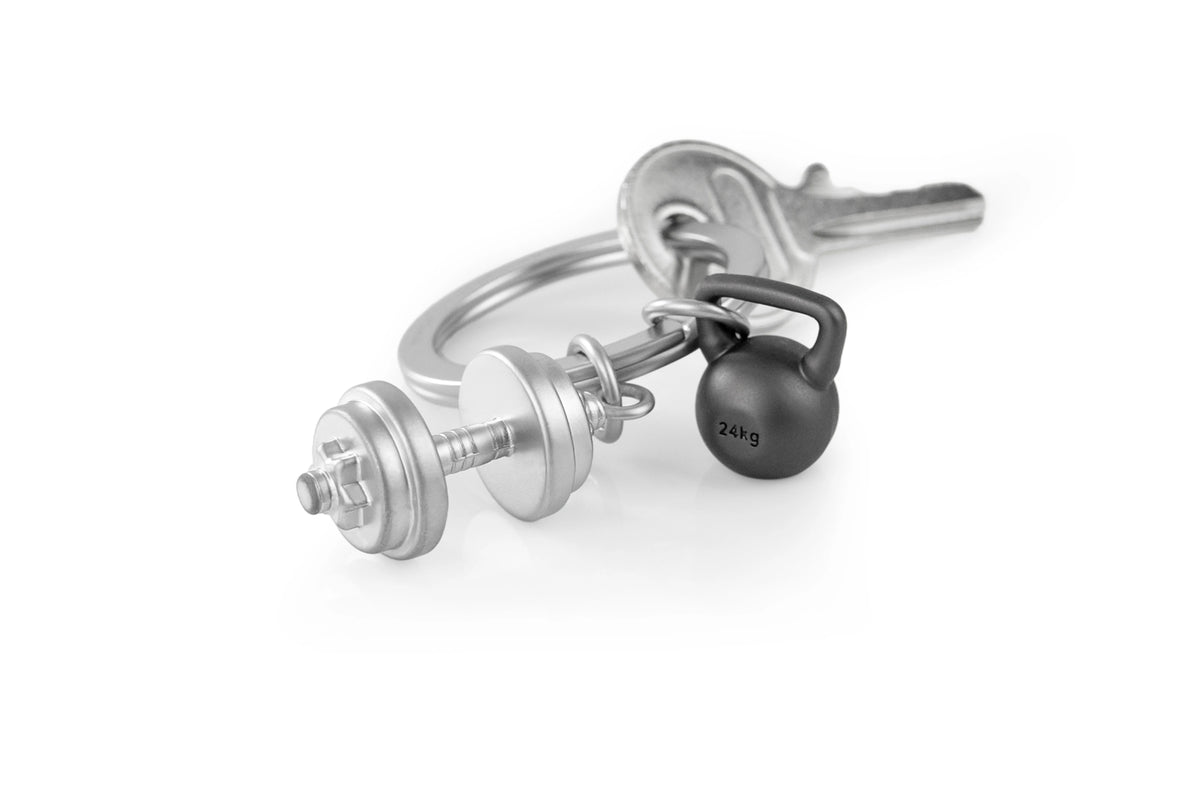 Gym Dumbbell Keychain