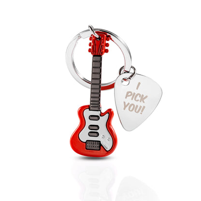 Electric Guitar Keychain